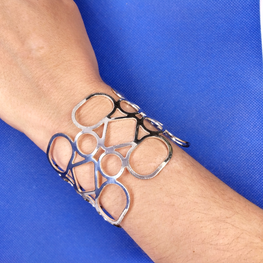 Silver Geometric Bracelet